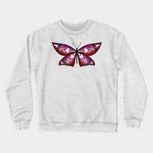 Fly With Pride: Lesbian Flag Butterfly Crewneck Sweatshirt